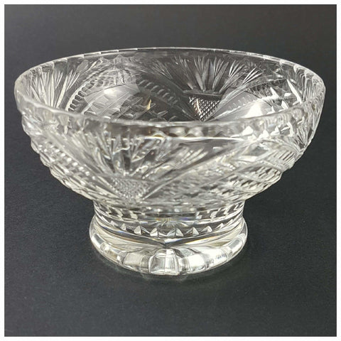 Glass - Small Cut Glass Footed Bowls