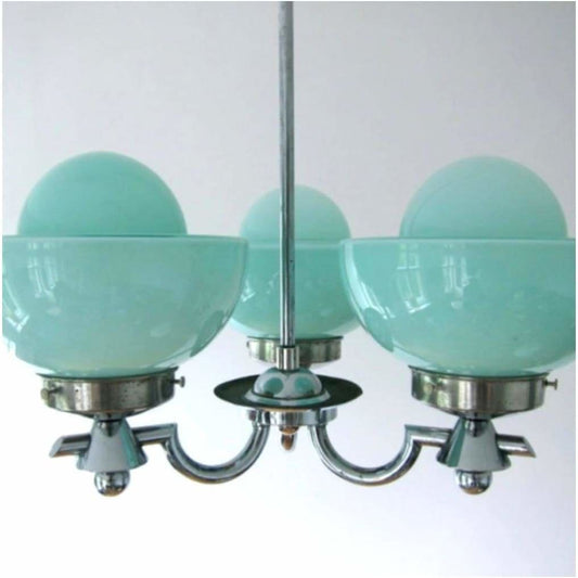 Lighting - Thirties Blue Chandelier