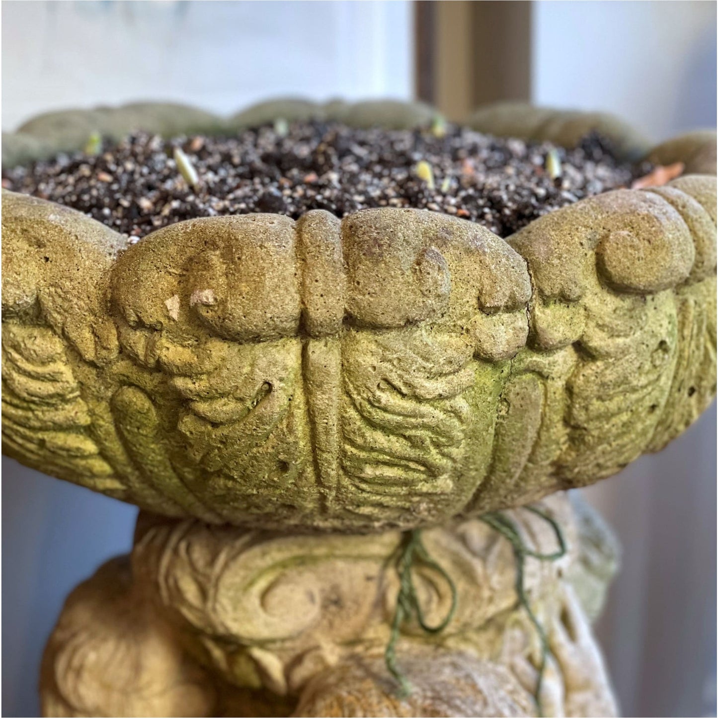 Three Cherub Stone Planter - Garden