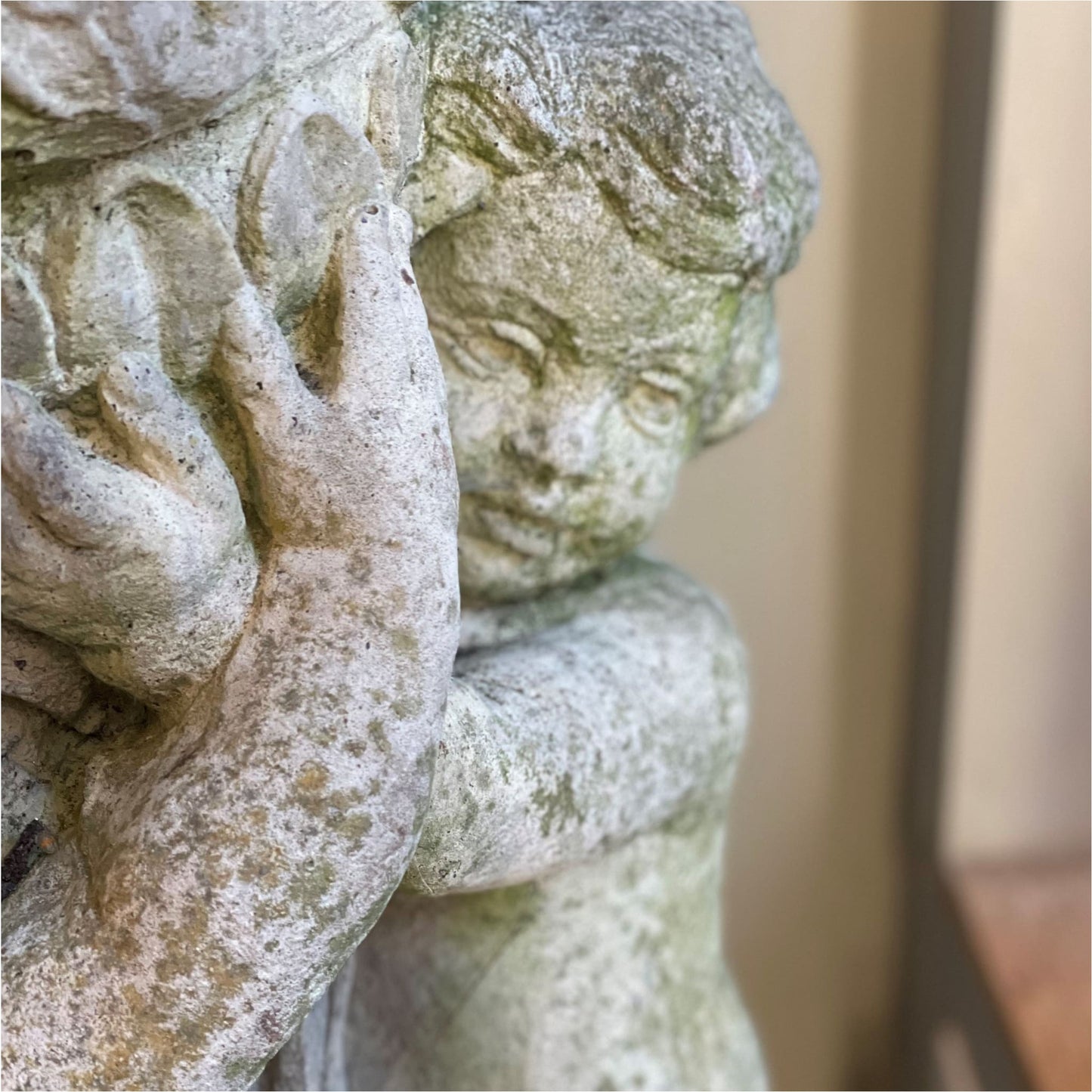 Three Cherub Stone Planter - Garden