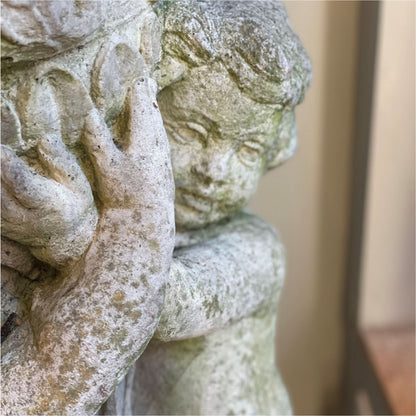 Three Cherub Stone Planter - Garden