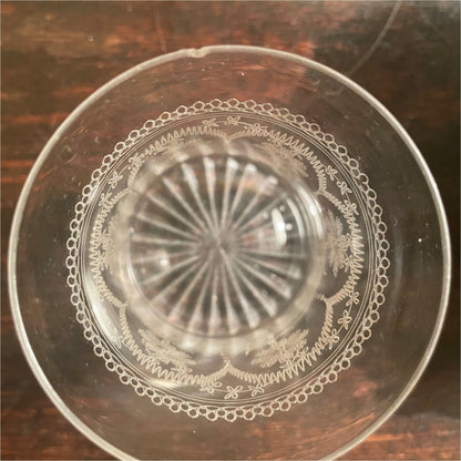 Victorian Etched Tumblers & Matching Jug - Glass