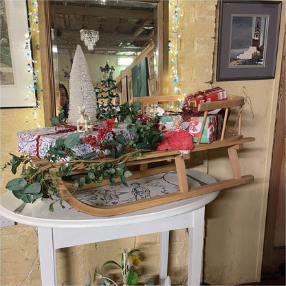 Child’s Wooden Sled - Christmas