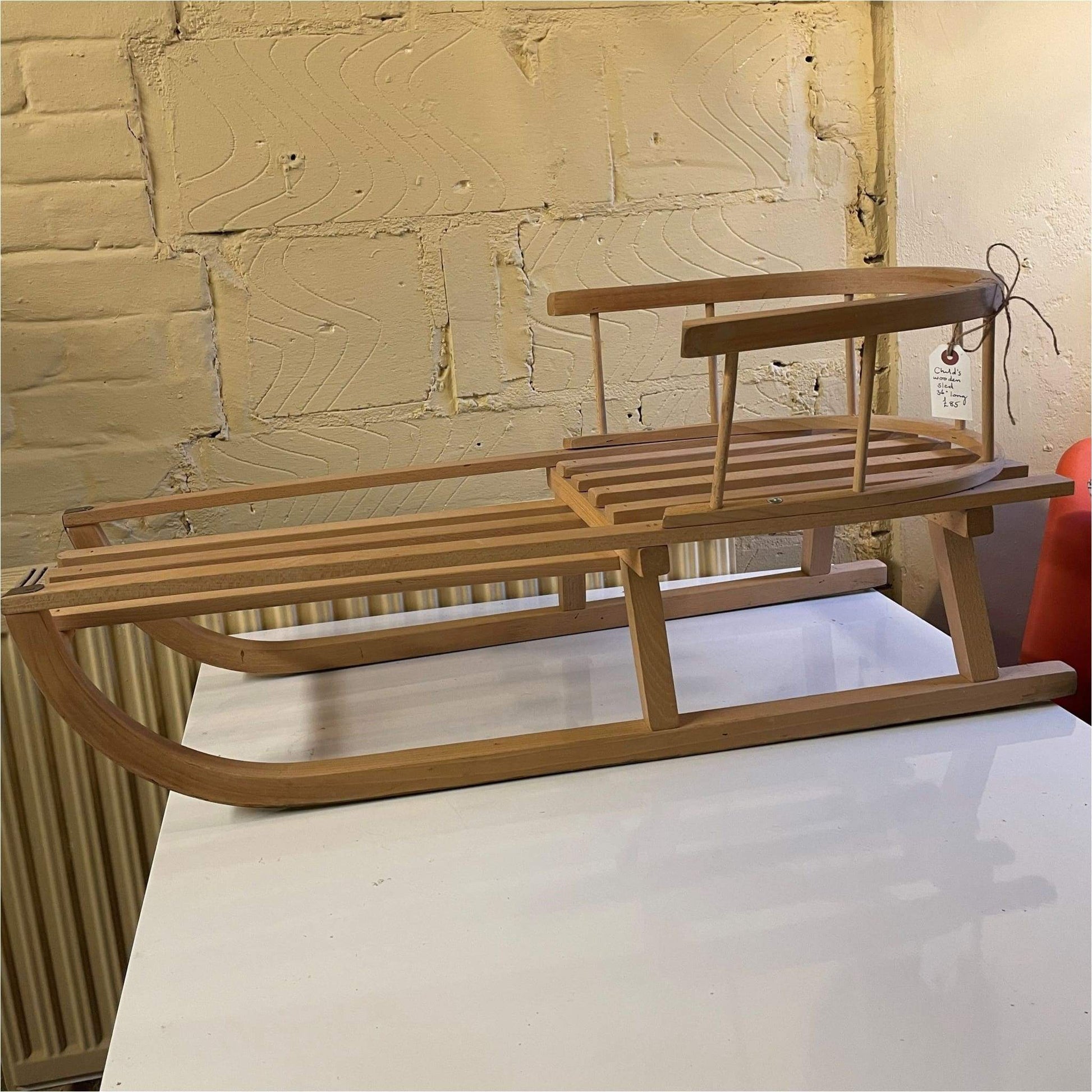 Child’s Wooden Sled - Christmas