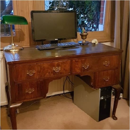 Vintage Leather Top Desk - Furniture
