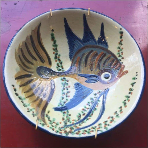 Ceramics - Vintage Puigdemont Studio Pottery Fish Bowl