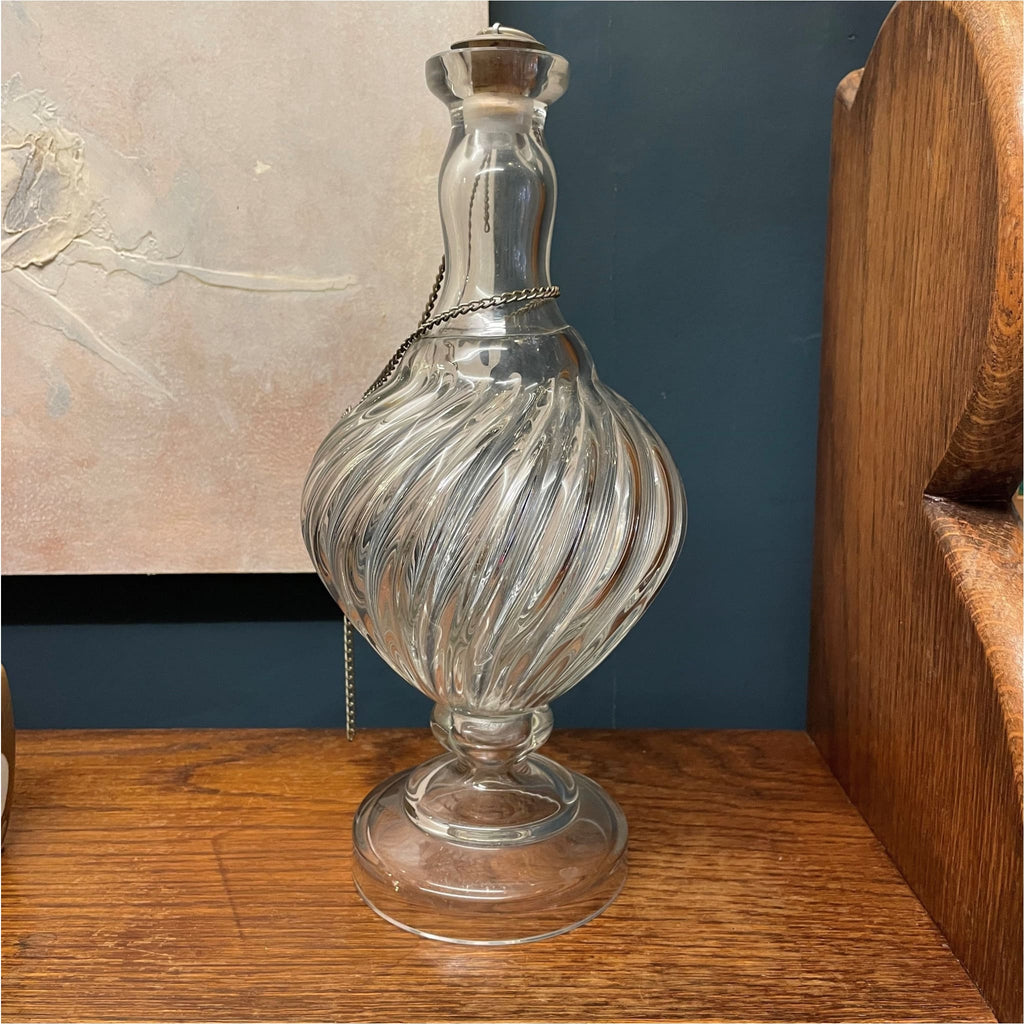 Vintage Round Glass Decanter - Glass