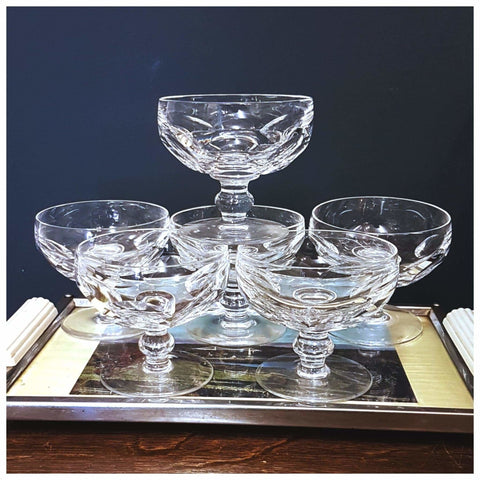 Glass - Waterford Pedestal Cut Crystal Sundae Dishes