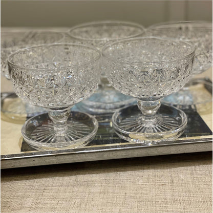 Webb Cut Crystal Sundae Bowl - Glass