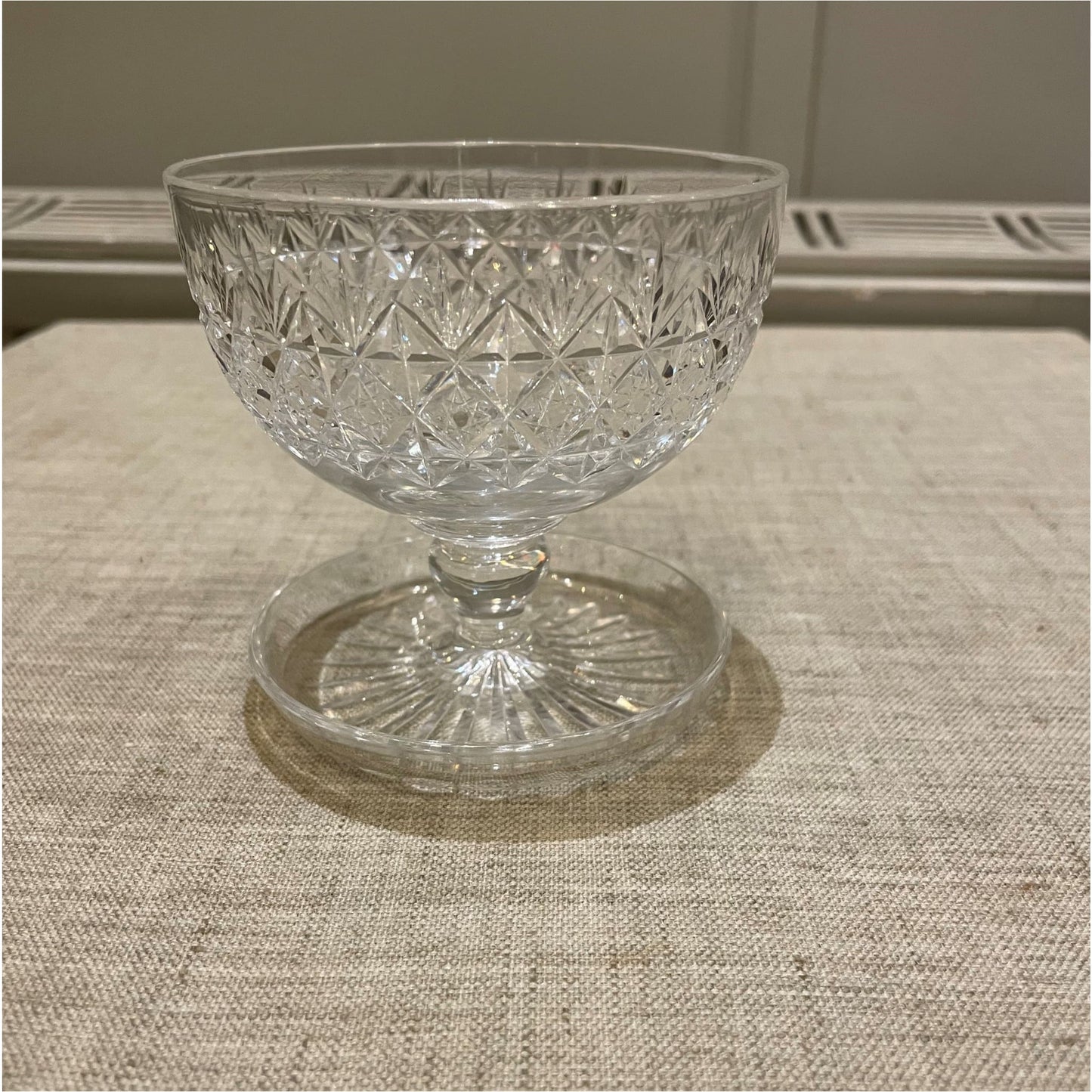 Webb Cut Crystal Sundae Bowl - Glass